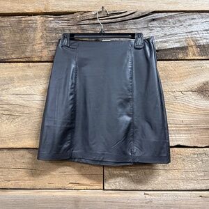 Olive + Oak faux leather mini skirt